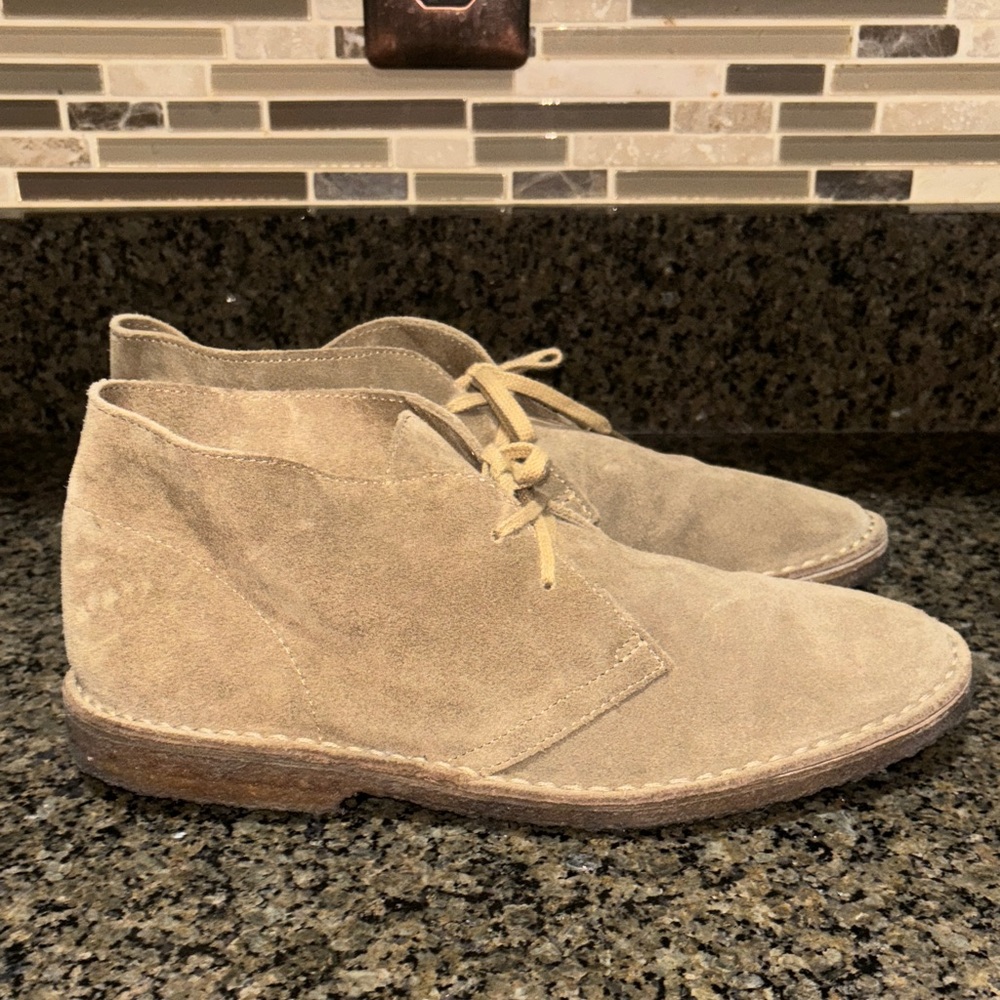 J. Crew Men’s Suede Chukka Boots in Light Tan